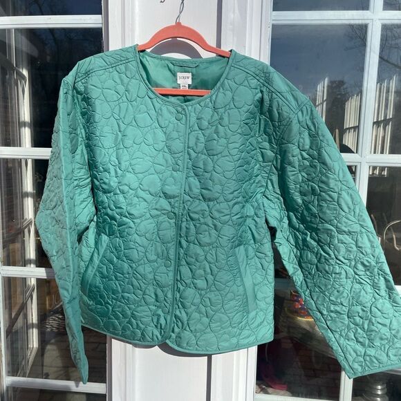 J Crew Quilted Heart Jacket NWT - Picture 6 of 13